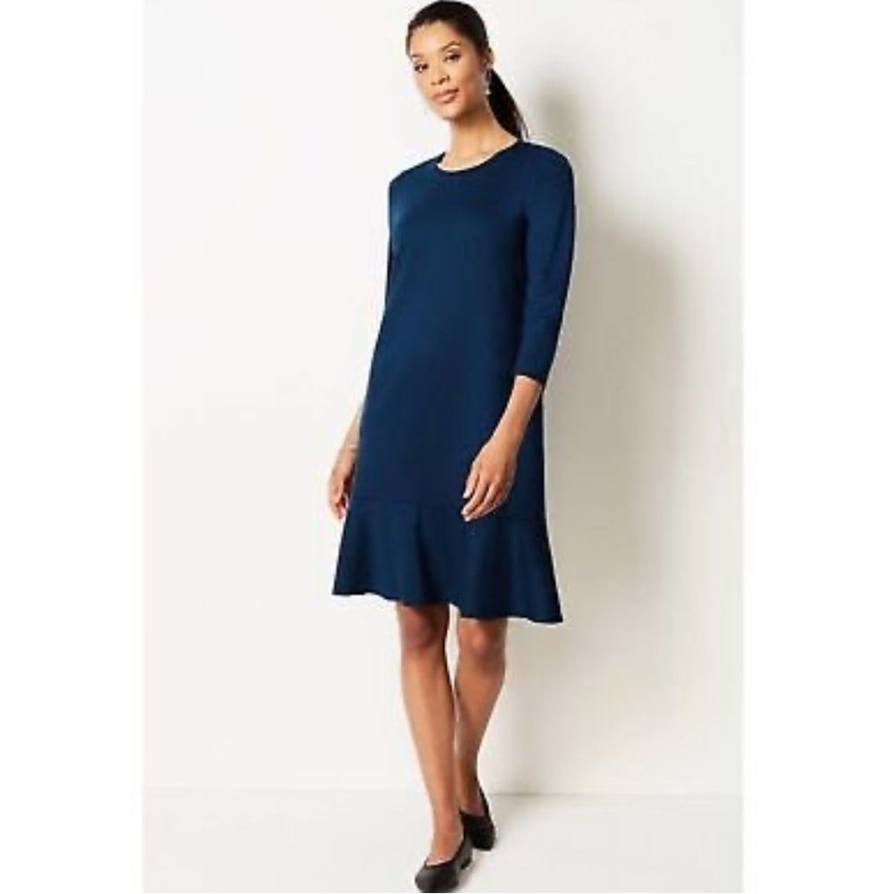 J Jill Ponte Polka Dot Dress Size M